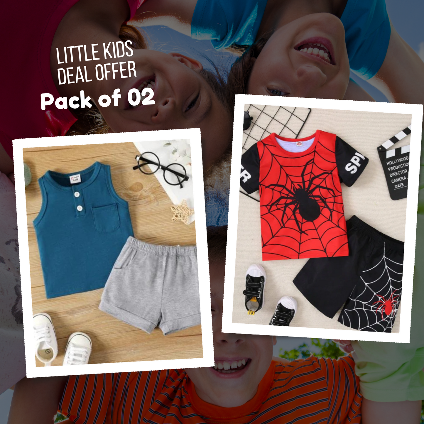 Deal 16- Pack of 02 Kids Suits