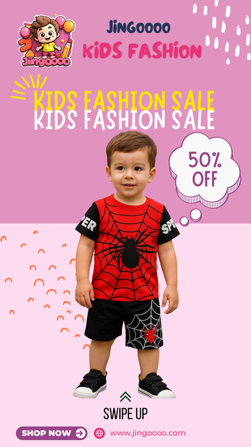 Red & Black Spider Man Print Short Set
