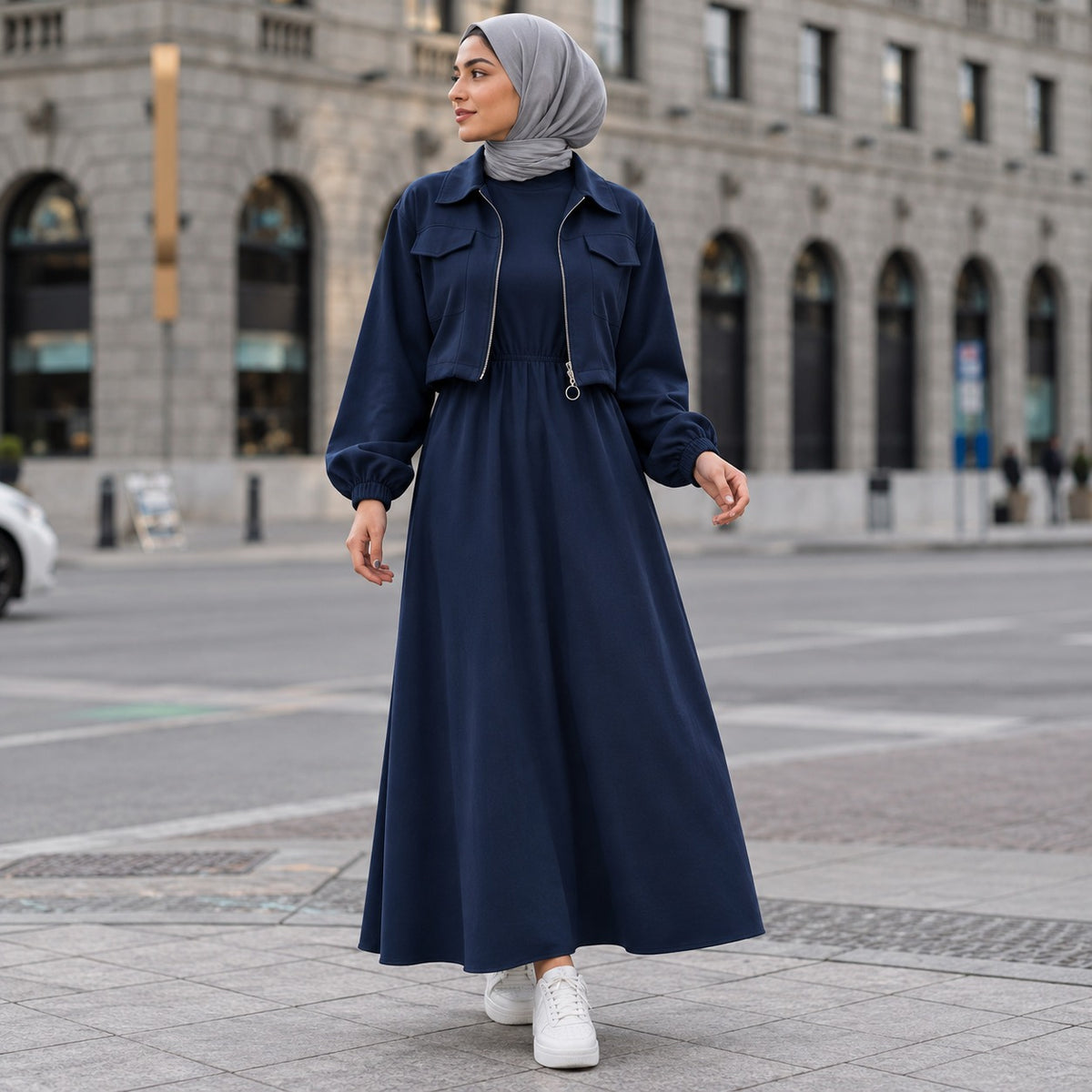 Navy Blue Modest Set
