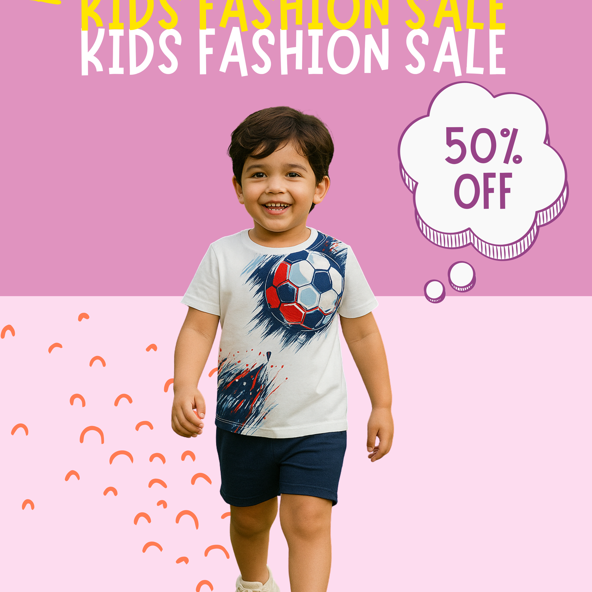 Football Print KIds Short Wear
