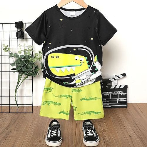 Black & Lemon Dragon Printed Shot Set
