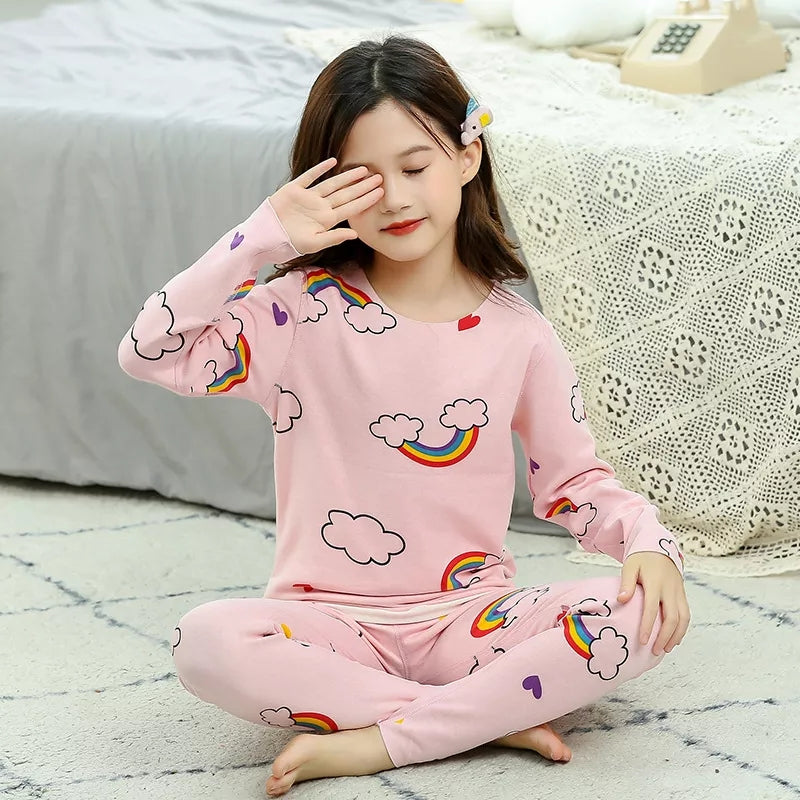 Pink Rainbow Kids Nightsuit