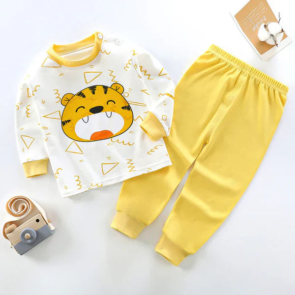 Cartoon Long-sleeved T-shirt + Trouser Infant Clothes 2pcs Suit | Kids ...
