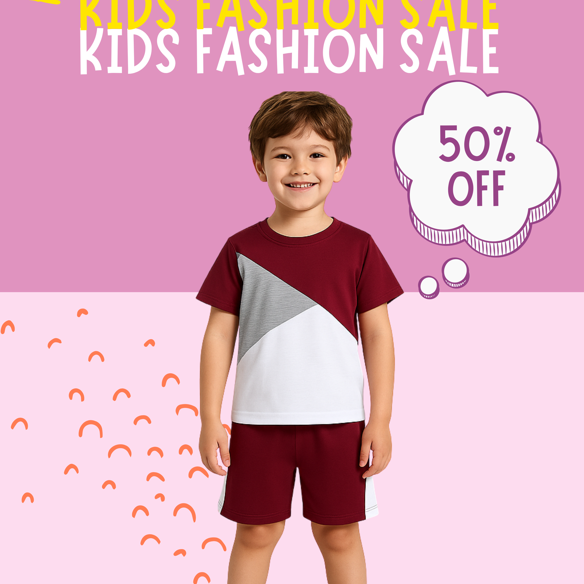 MAROON PANEL T-SHIRT SHORTS SET