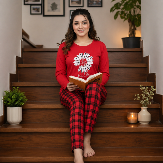 Red Bunny Woman Pajama Set