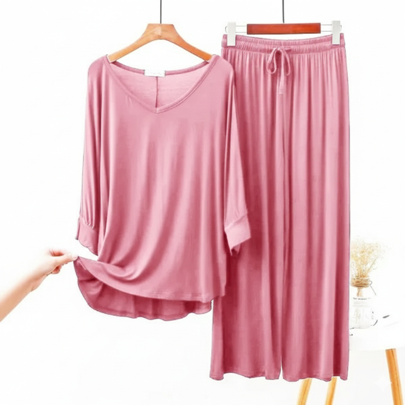 Hot Pink Palazzo Lounge Wear For Women PJ Set ARTICLE NO# 52