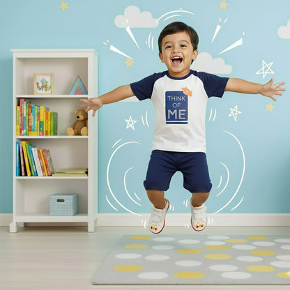 Blue THINK OF ME printed Kids