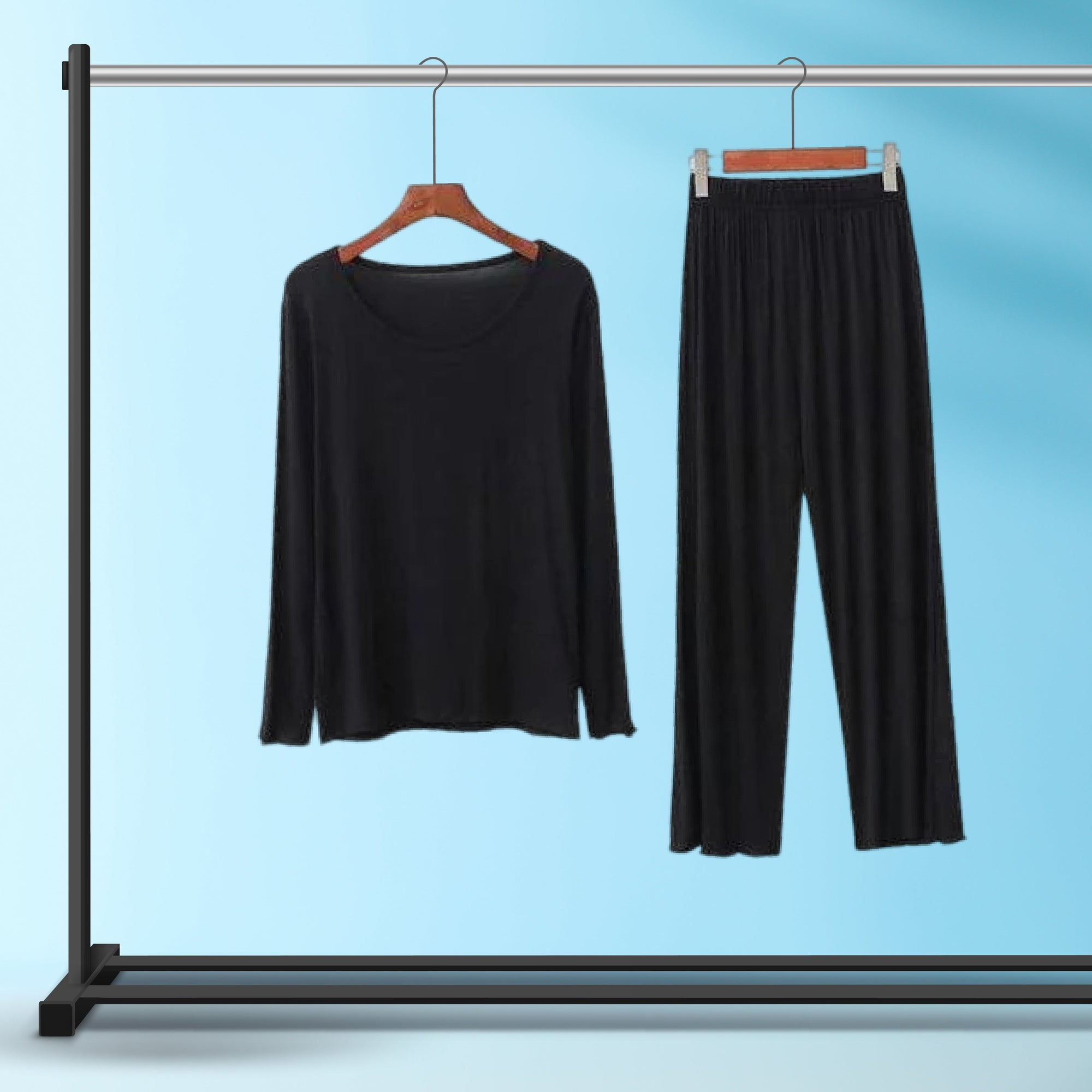 Black Plazo Lounge Wear For Women PJ Set ARTICLE NO# 52