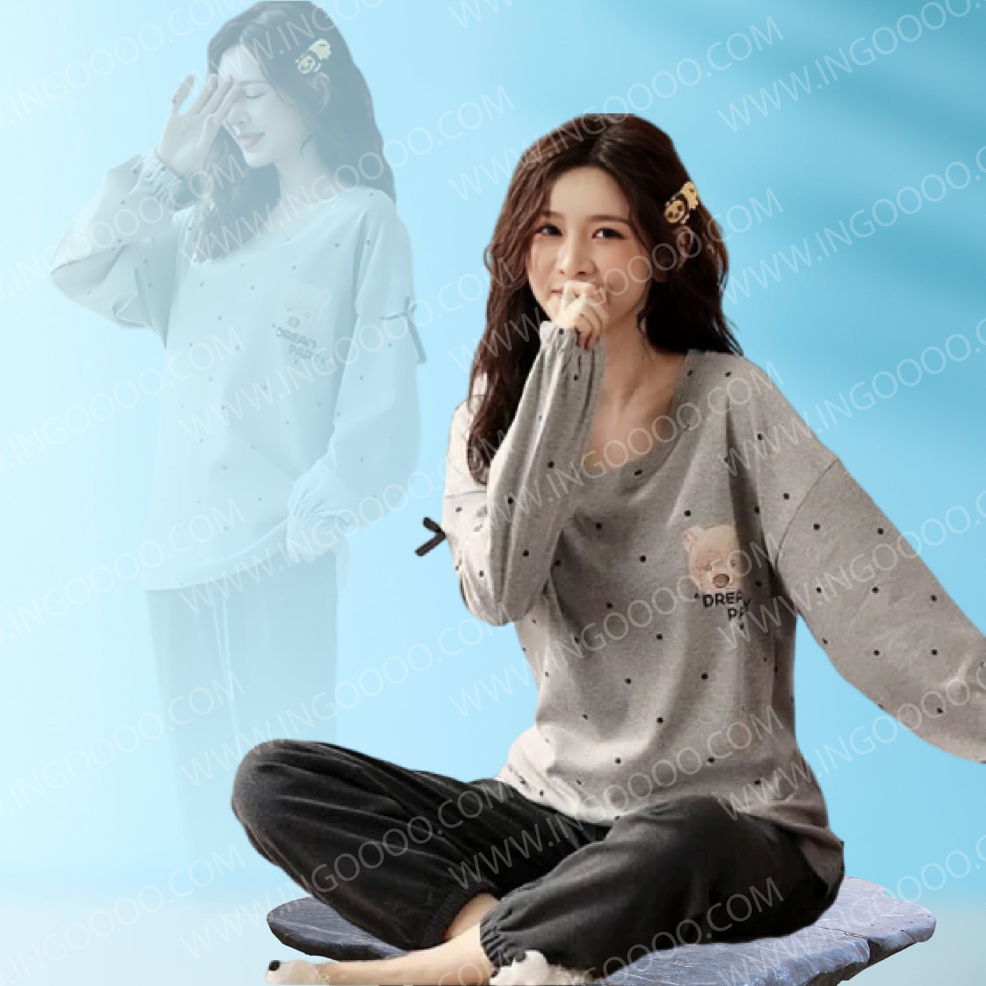 Dream Party Printed PJ Set Suit