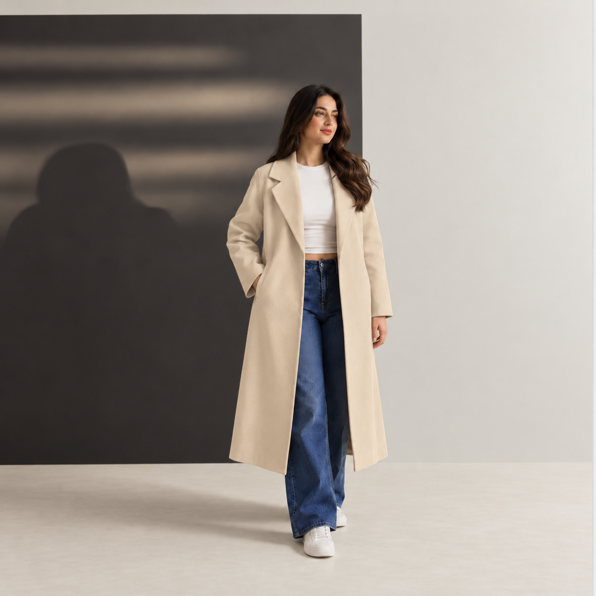 Beige Long Coat