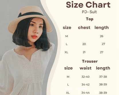 Blue Long Sleeve Women Night Suit PJ Set 3 Pieces