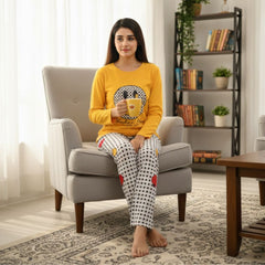Smile Emoji Printed Night Suit PJ Set