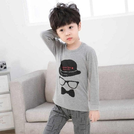 Grey Detective Printed Kids Wear