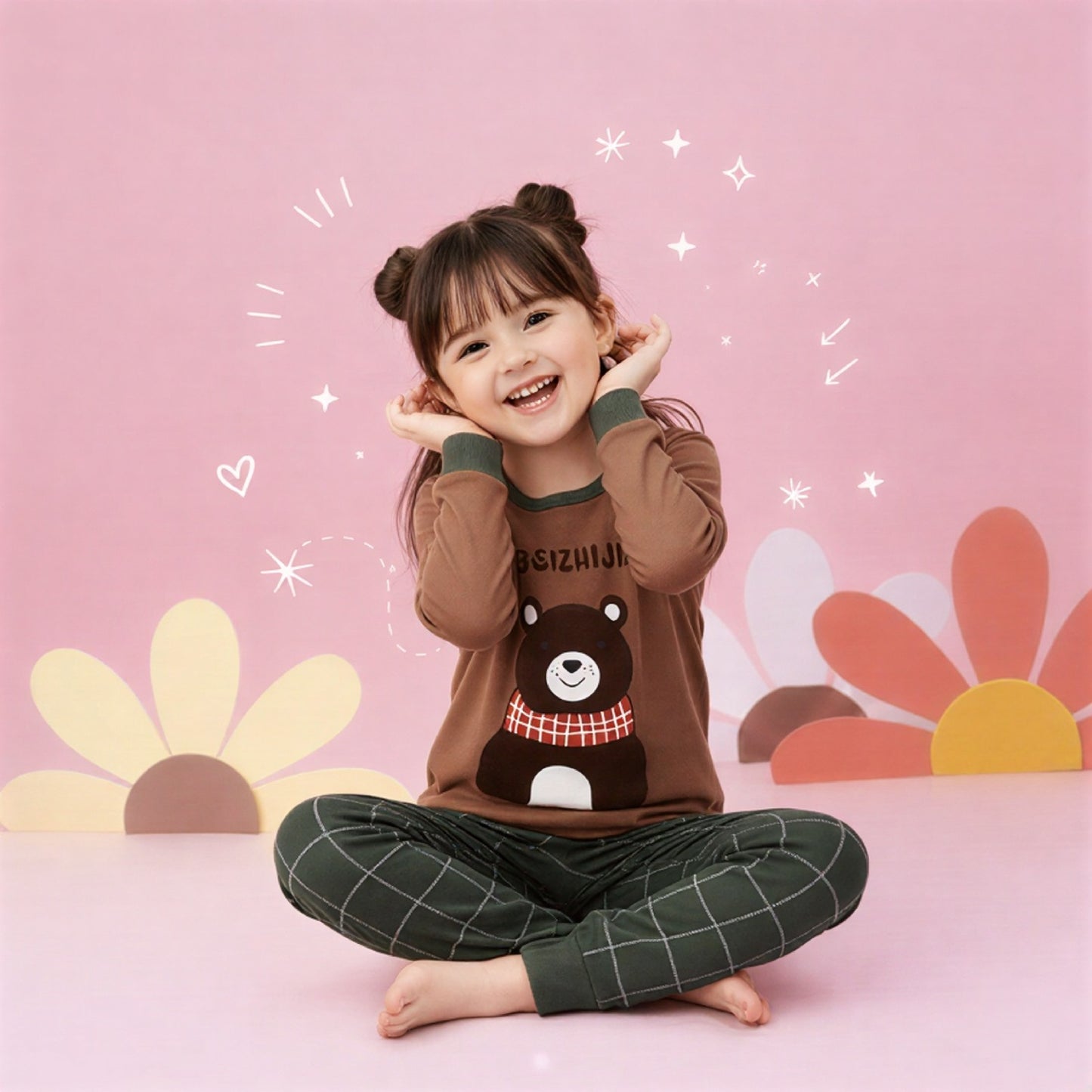 Brown Winter Bear Kids wear