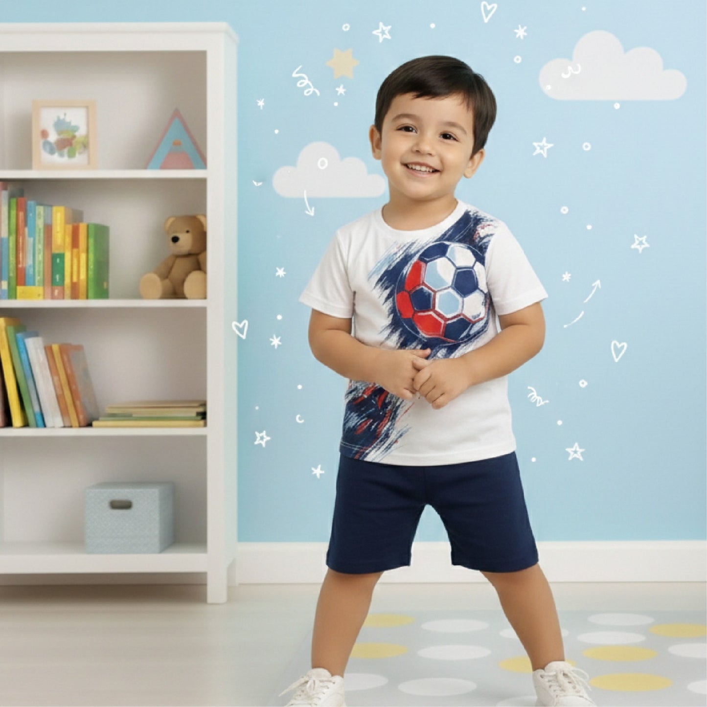 Football Print KIds Short Wear
