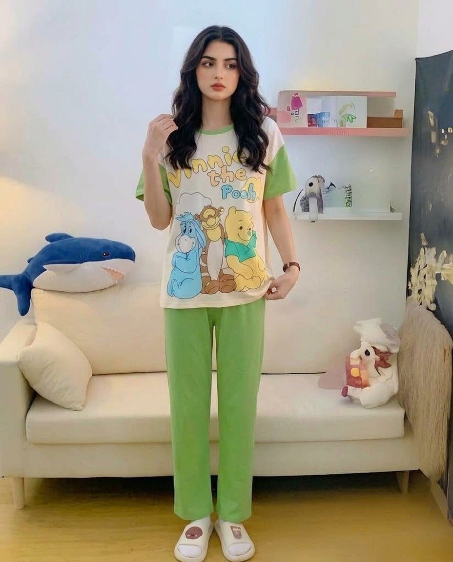 Green Winnie the Pooh Pajama Set