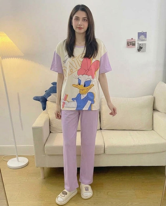 Lilac Daisy Duck Pajama Set