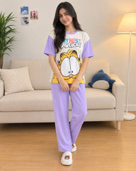 Purple Garfield Pajama Set