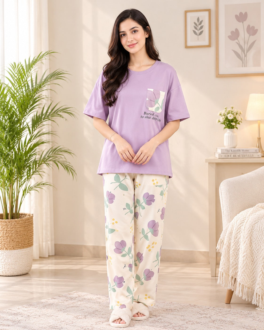 Lilac Garden Pajama Set