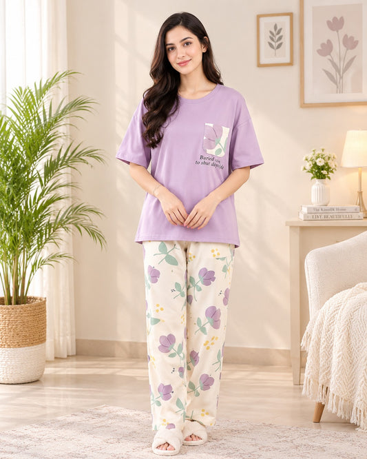 Lilac Garden Pajama Set