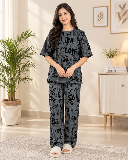 Love Script Pajama Set