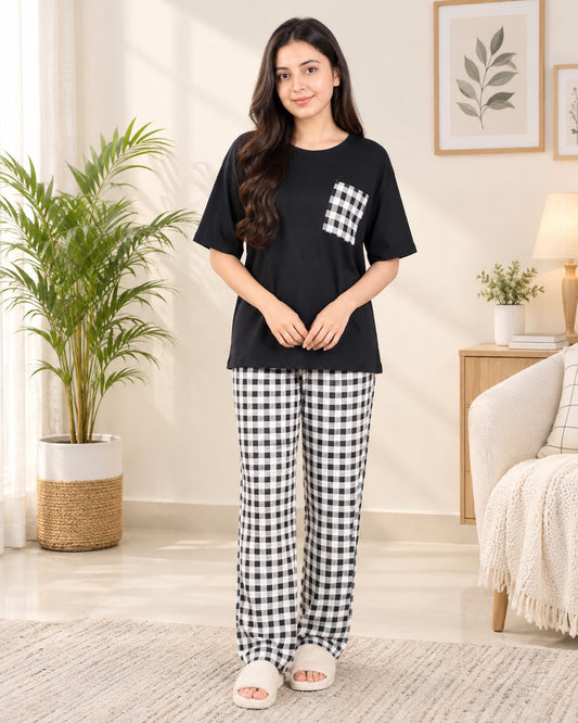 Black & White Check Co-Ord Set