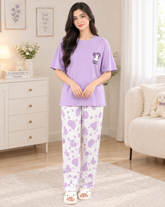 Lilac Bunny Pajama Set
