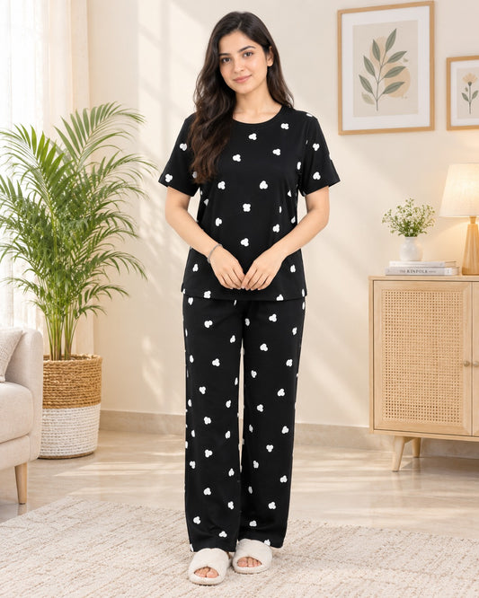 Black Cloud Pajama Set