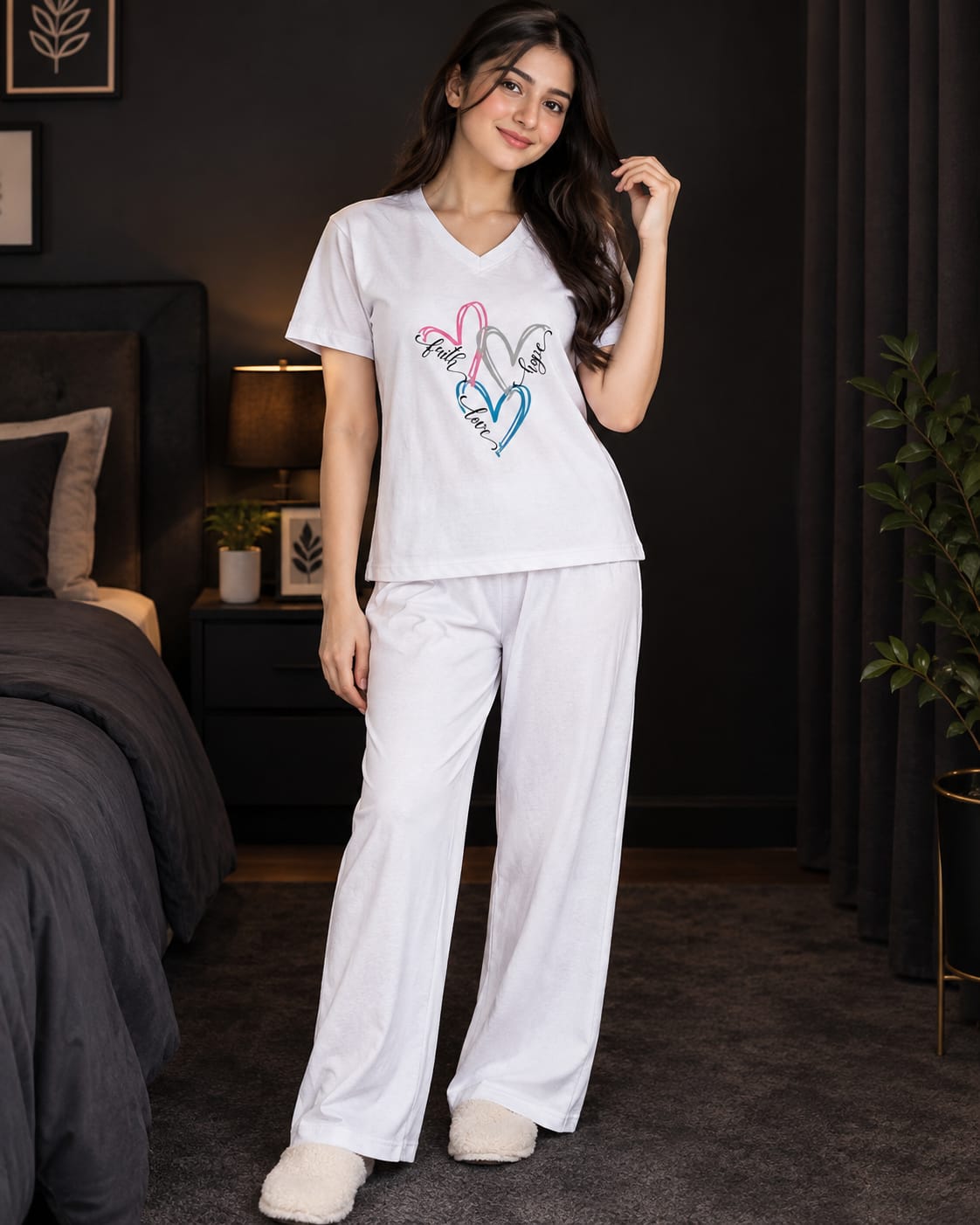 Heartline White Lounge Set