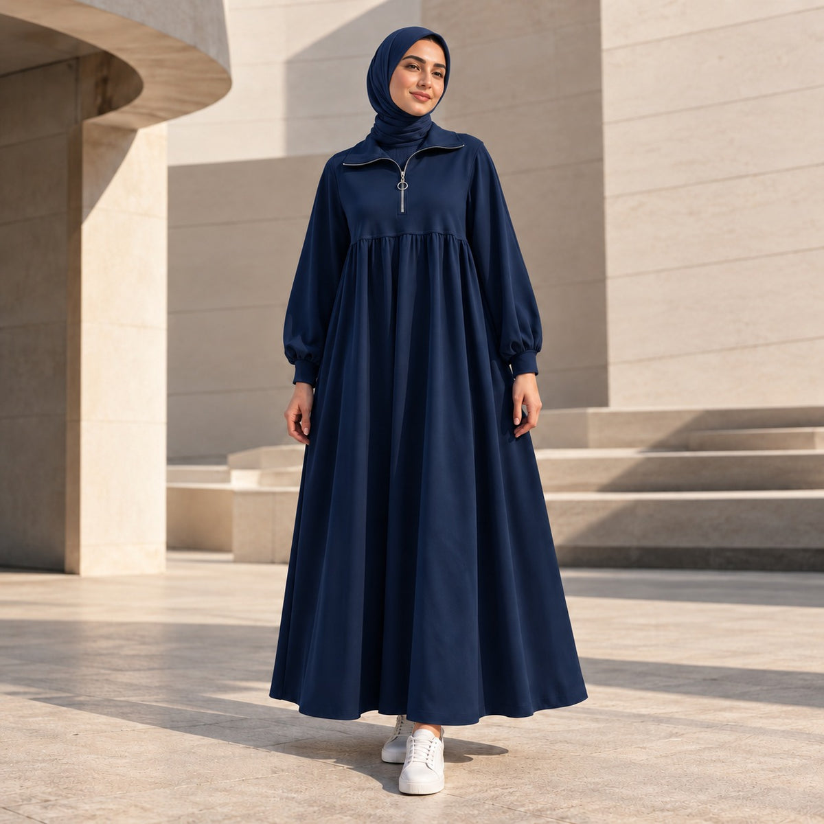 Navy Flare Dress