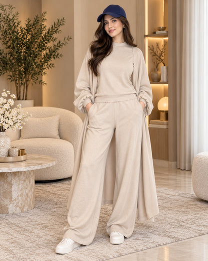 Cream 3-Piece Lounge Set