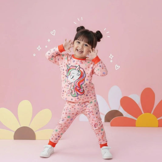 Red Unicorn kids nights suit
