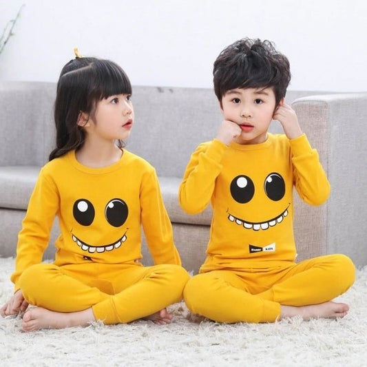 Yellow Monster Cartoon Printed Kids Wear