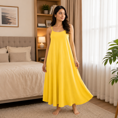 Women's Sleeveless Maxi Nightgown – Sky Blue