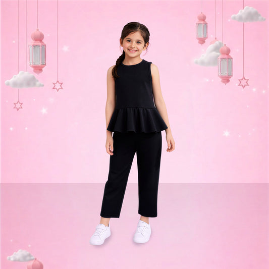 Midnight Grace Peplum Co-Ord Set