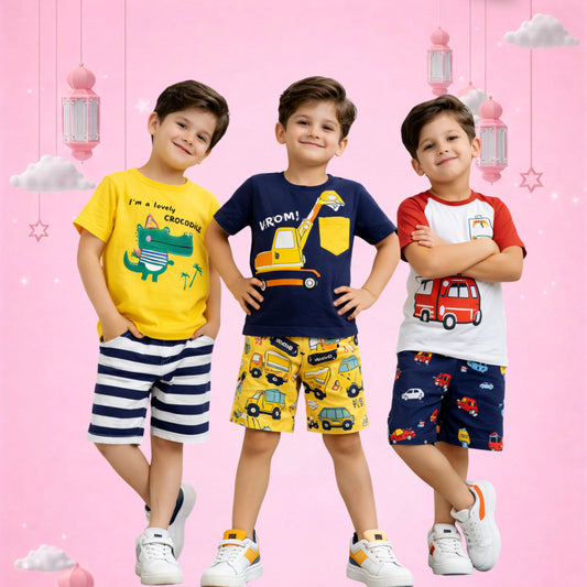 Boys Fun Adventure Summer Co-Ord Set Collection