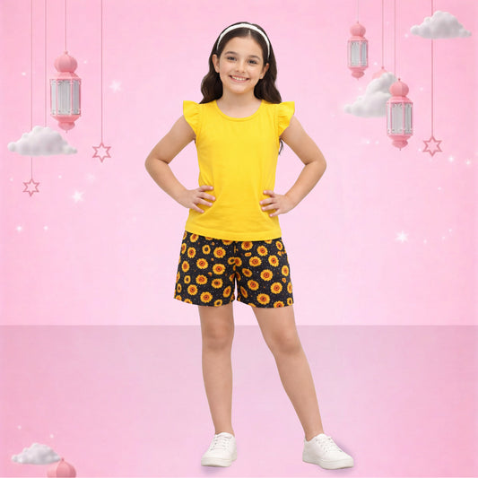 Sunflower Shorts Set
