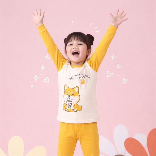 Happy Growth Cat Kids wear