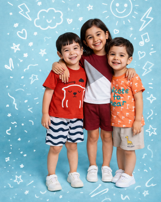 Happy Trio Moments Playwear Set (Pack of 3)